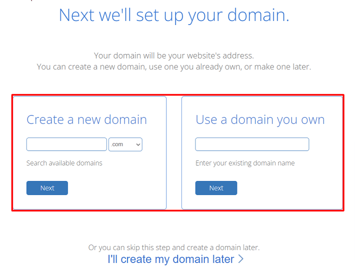 set up your free Bluehost domian name for your blog