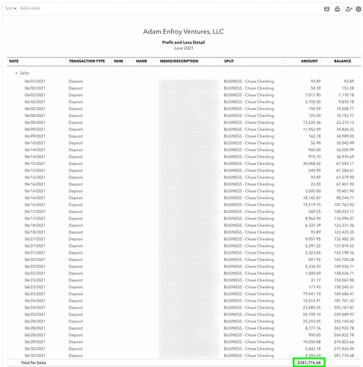 adam enfroy blog income report