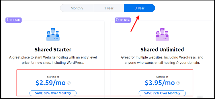 Dreamhost best shared hosting in India pricing