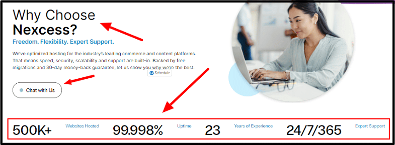 Nexcess best web hosting key features