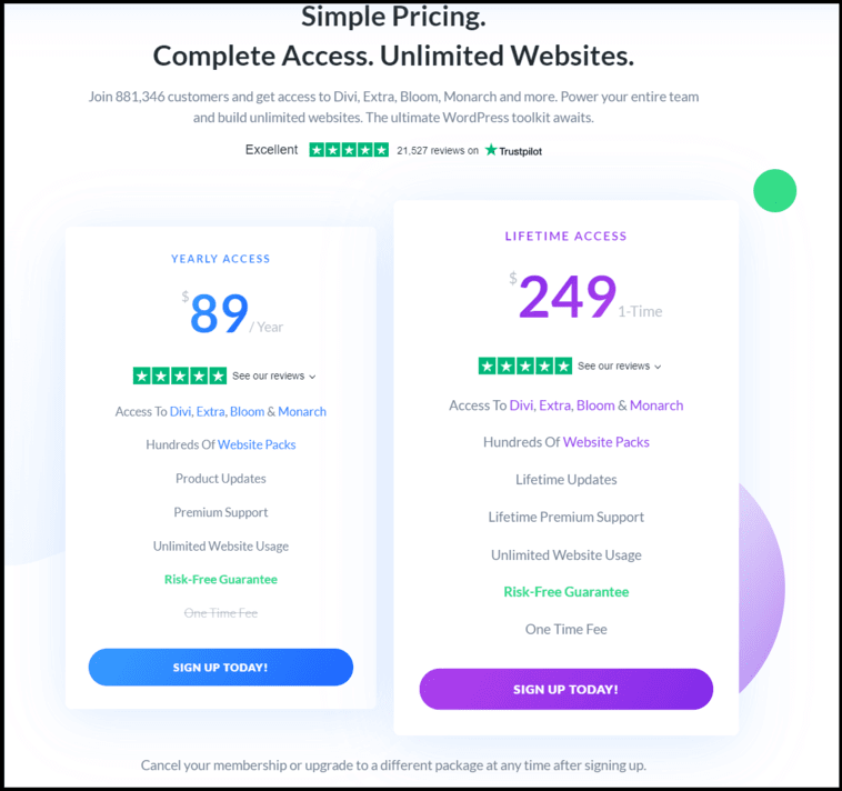 Divi Pricing