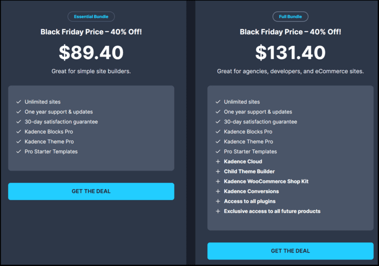 Kadence pricing