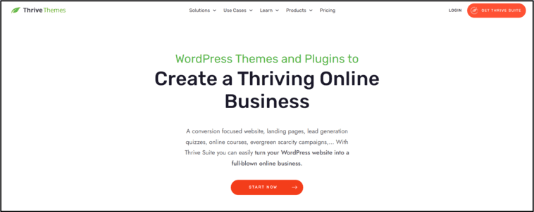 thrive themese homepage