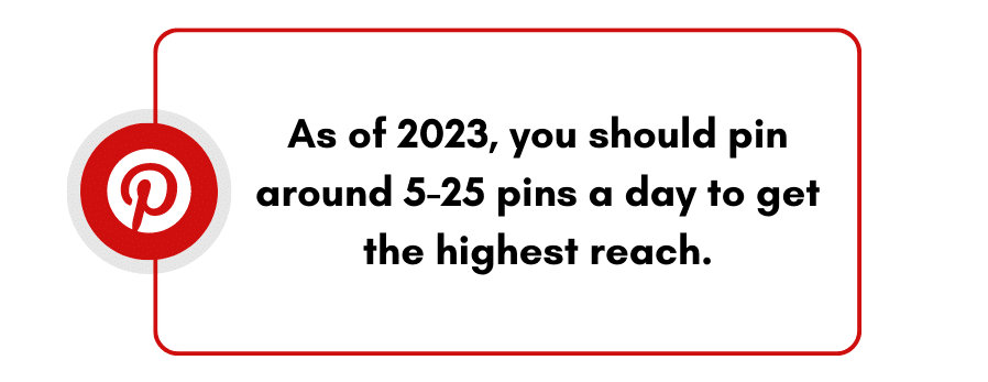 pins to post per day to get highest Pinterest reach in 2023