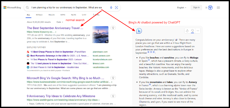 bing's AI-powered chatgpt