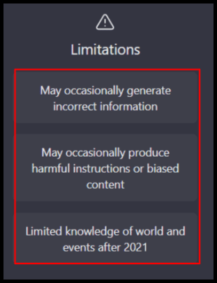 chatgpt limitations