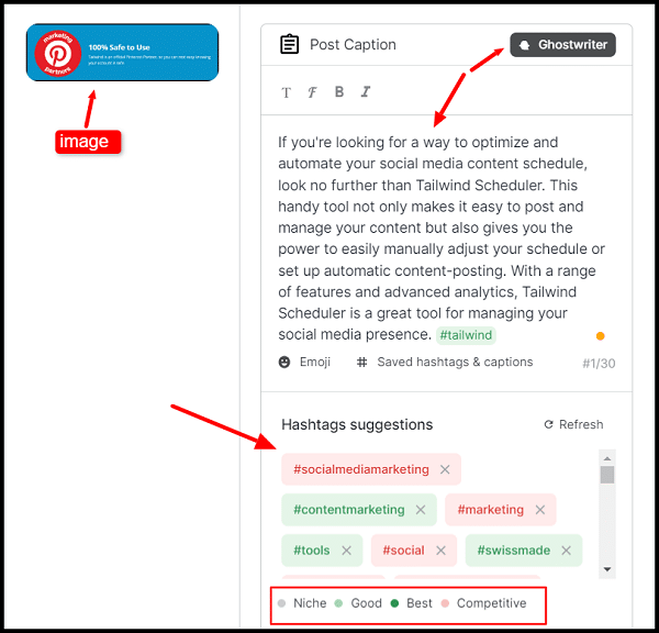 tailwind scheduler for scheduling instagram post