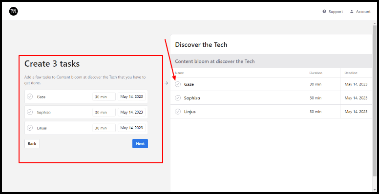 Motion Task scheduler