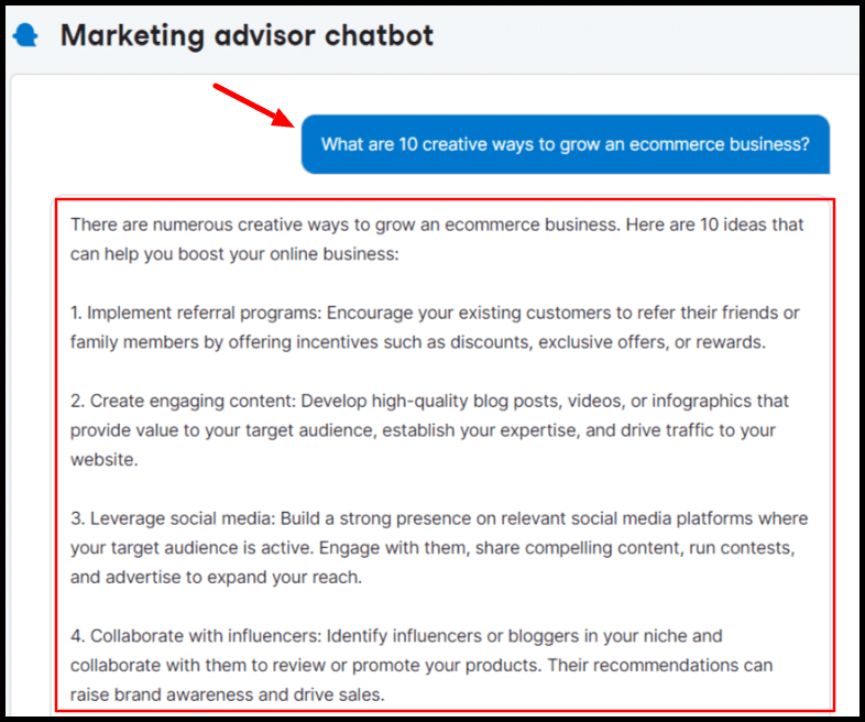 marketing advisor chatbot by tailwind